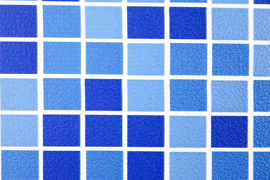 Forro de vinil para piscina com padrão de mosaico de 1,5 mm antiderrapante